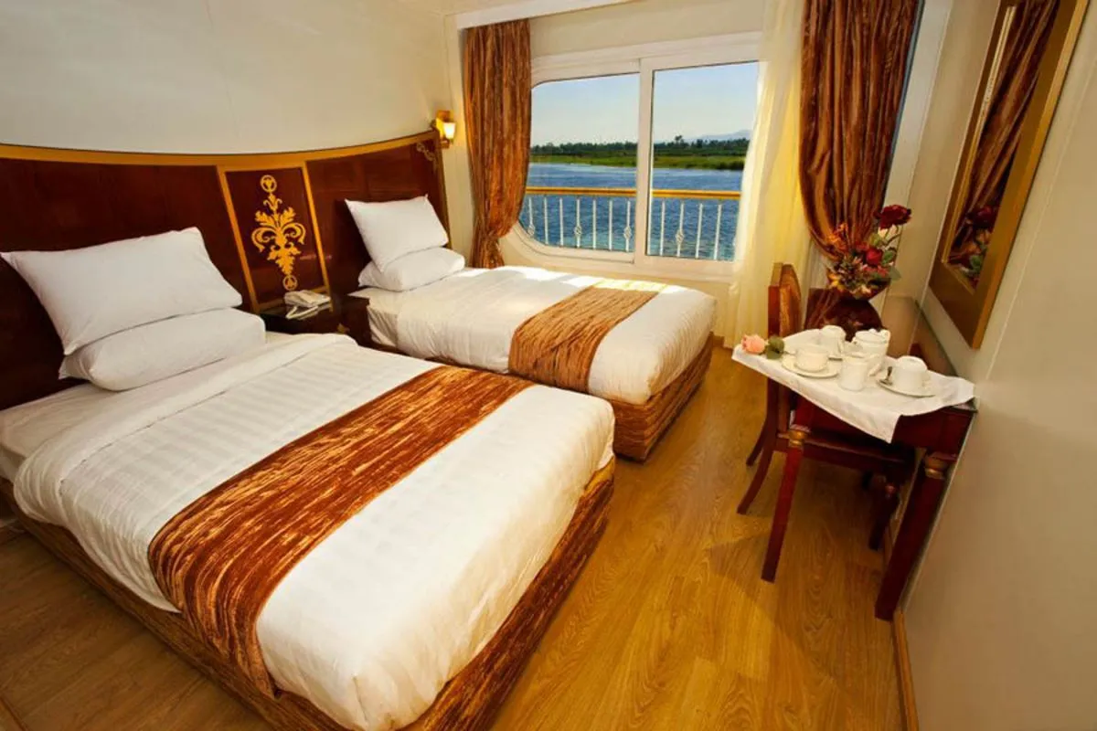 Cabin aboard the Al Hambra Nile Cruise Nile cruise